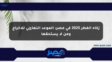 زكاة الفطر 2025 في مصر: الموعد النهائي للإخراج ومن لا يستحقها